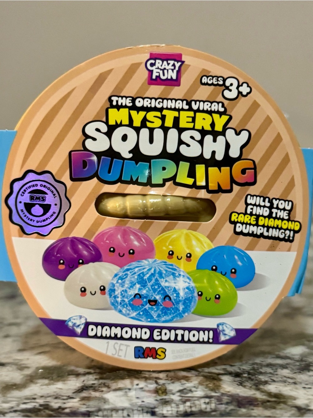 Crazy Fun RMS Dumpling Diamond Edition Dumpling Decorative Box - Gold and Blue